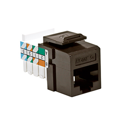 Leviton Home 6 Quickport Cat 6 Connector, T568A, Brown