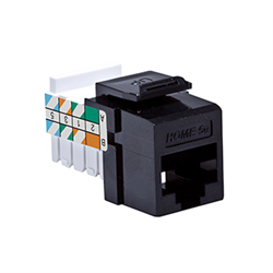 Leviton Home 6 Quickport Cat 6 Connector, T568A, Black
