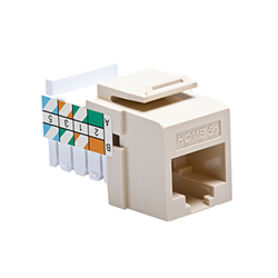 Leviton Home 6 Quickport Cat 6 Connector, T568A, Ivory