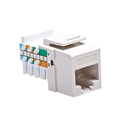Leviton Home 6 Quickport Cat 6 Connector, T568A, Light Almond