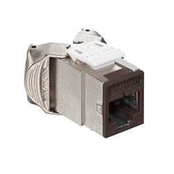 Leviton Atlas-X1 Shielded CAT6 RJ45 Quickport Connector, Brown