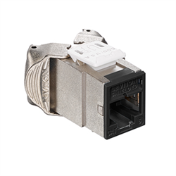 Leviton Atlas-X1 Shielded CAT6 RJ45 Quickport Connector, Black