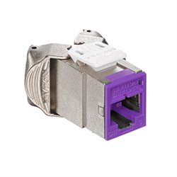Leviton Atlas-X1 Shielded CAT6 RJ45 Quickport Connector, Purple