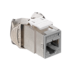 Leviton Atlas-X1 Shielded CAT6A RJ45 Quickport Connector, Gray