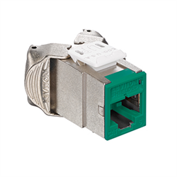 Leviton Atlas-X1 Shielded CAT6A RJ45 Quickport Connector, Green