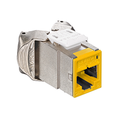 Leviton Atlas-X1 Shielded CAT6A RJ45 Quickport Connector, Yellow