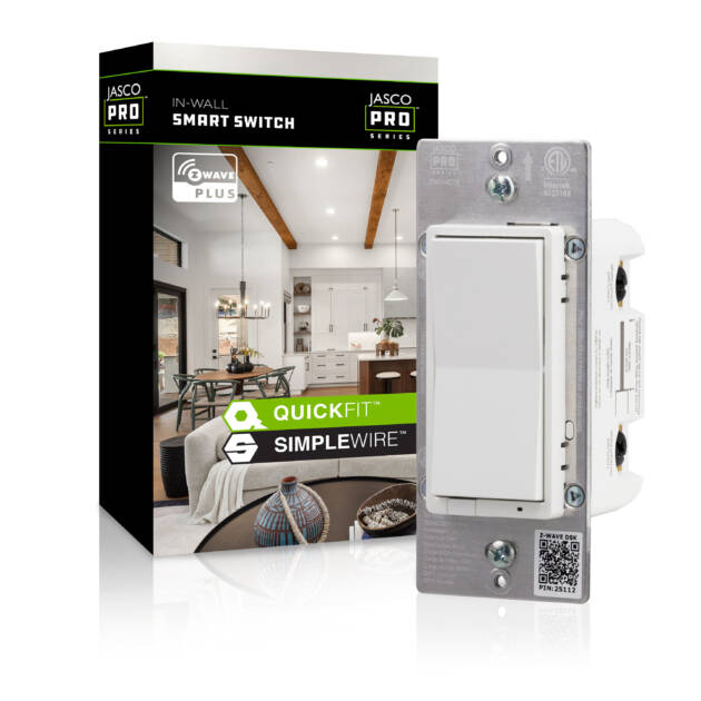 JascoPro ZWave Plus 800 Series In Wall Smart Switch with QuickFit and SimpleWire
