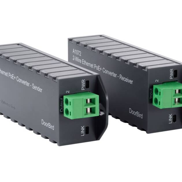 Doorbird 2 Wire Ethernet POE+ Converter