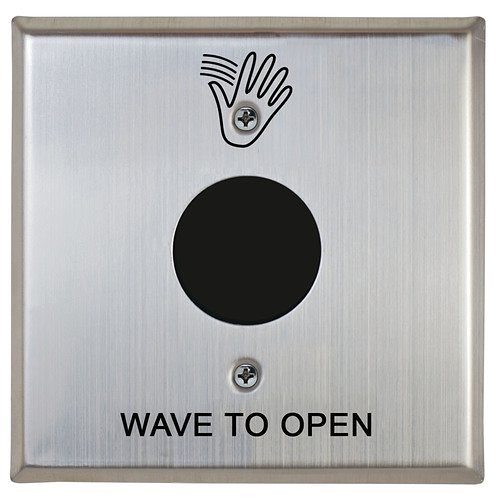 Camden Wired Touchless Sw, 1 Relay, SSteel, Double Gang, Hand - Wave to Open