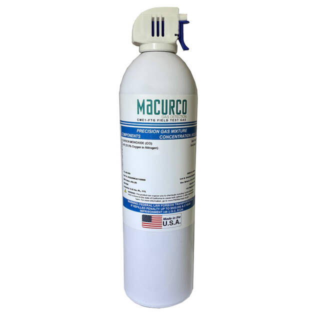 Macurco Carbon Monoxide CO Field Test Gas 11L 500 ppm Aerosol - Bump Test Only