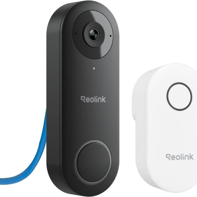 Reolink Smart 2K+ Wired PoE Video Doorbell with Chime