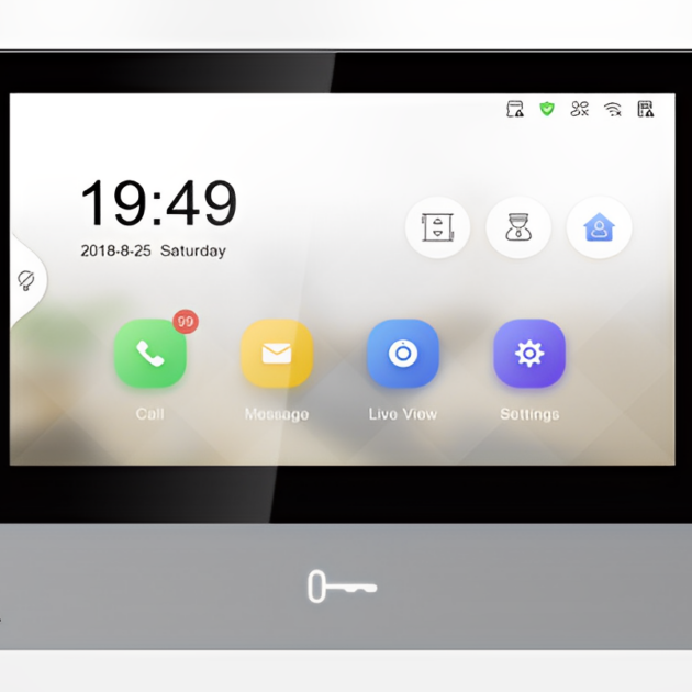 Hikvision Video Intercom Indoor Station, 7" IPS Touch Screen, Phys Unlock Button