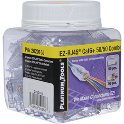 Platinum Tools EZ-RJ45 Cat6 50/50 Combo. 100/Jar