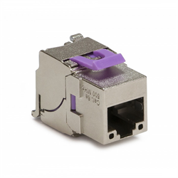 Platinum Tools Keystone Jack, Cat6A, Shielded, Tool-less. Bag