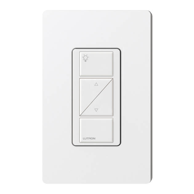 Lutron Caseta Pico Remote Wired 2 Button Raise Lower, Light Almond