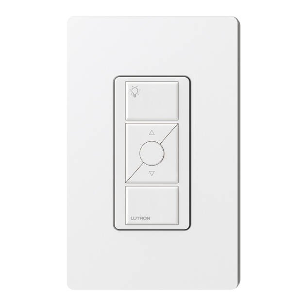 Lutron Caseta Pico Remote Wired 3 Button Raise Lower, Light Almond