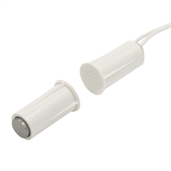 Flair Stubby Recessed Magnetic Contact 3/8" x 3/4" with Wire Leads, White