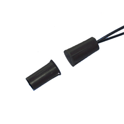 Flair Stubby Recessed Magnetic Contact 3/8" x 3/4" with Wire Leads, Black