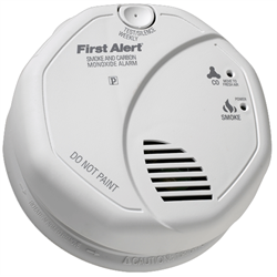 BRK 120V Wired Photoelectric Smoke and Carbon Monoxide Detector, Battery Backup