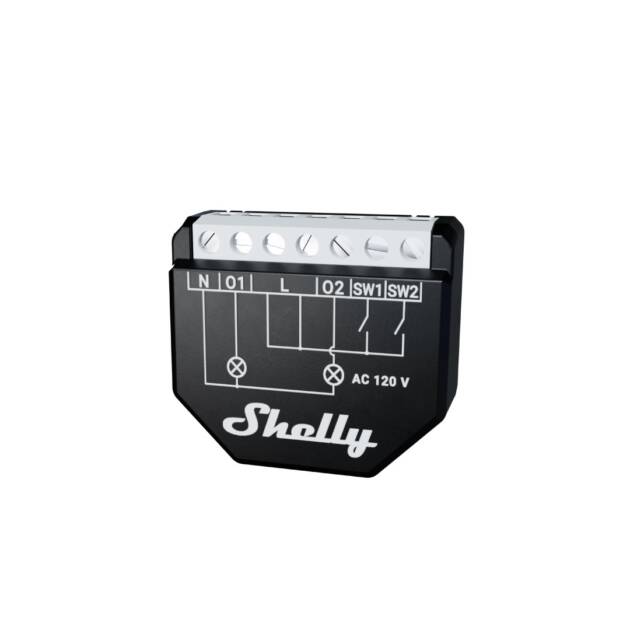 Shelly Wave 2PM UL ZWave 800 Long Range 2 Channel Module with Power Metering