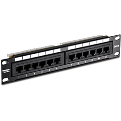 TRENDnet 12 Port CAT6 Unshielded Patch Panel (10" wide)