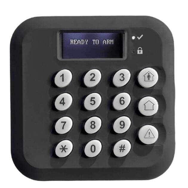 UNO Full Message Wired Keypad, Black