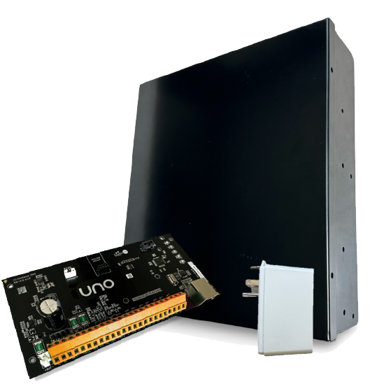 UNO Starter Kit with UNO Alarm Panel, Metal Enclosure, Power Supply