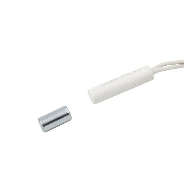 Flair Recessed Contact 1/4" x1" Long, 3/4" Gap Wire Leads White
