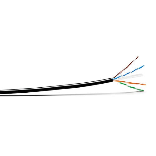 Genesis 24/4 CAT6 Direct Burial Outdoor Wire, 304.8m 1000ft, Black