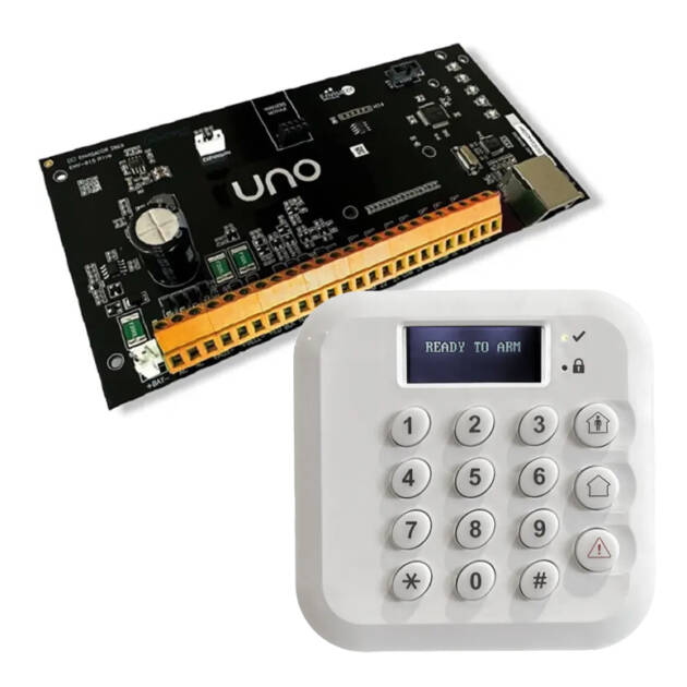 UNO Starter Kit with UNO Alarm Panel and UNO5500RF White Keypad