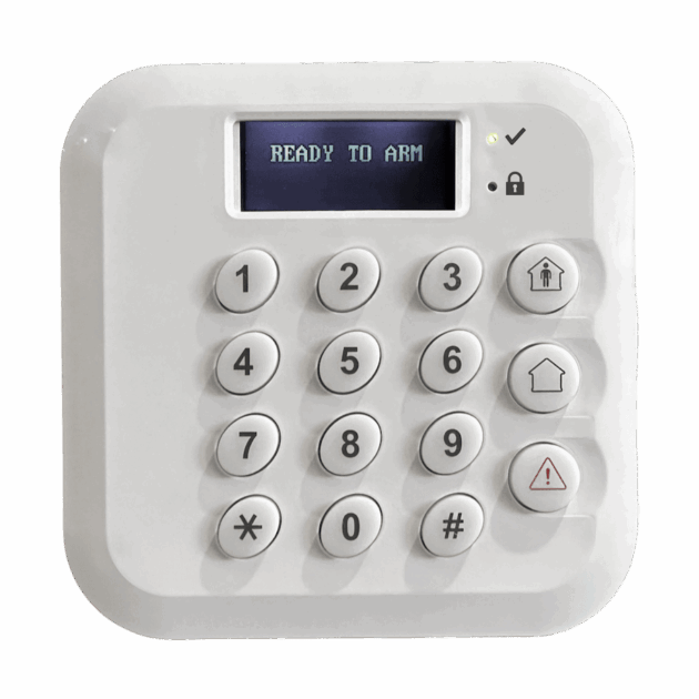 UNO Full Message Wired Keypad, White